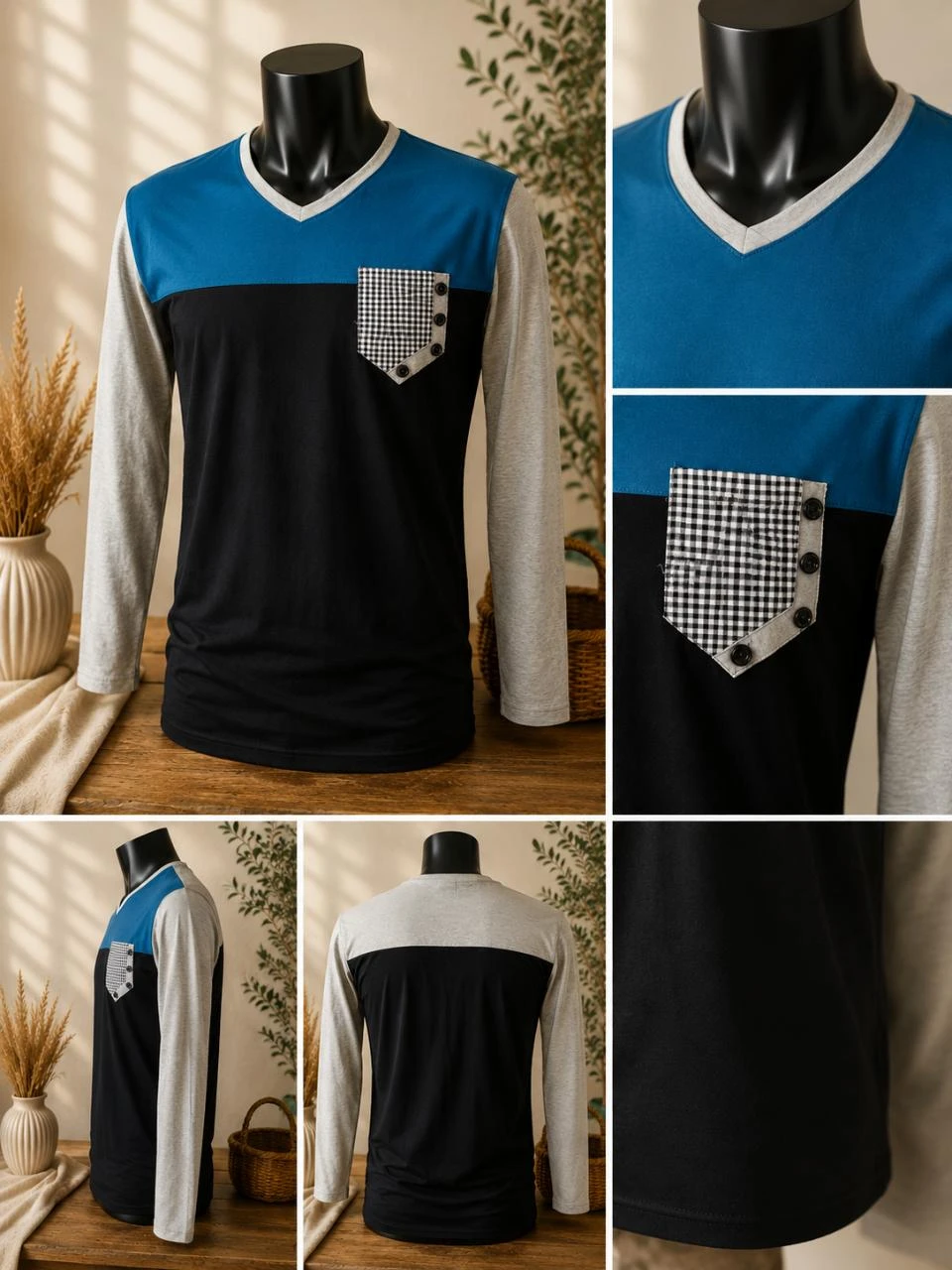 T-shirt couleur bleu noir taille XL MTAD neuf